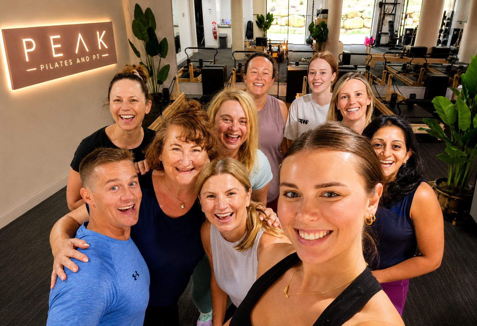 Group Pilates class at PEAK Pilates and PT